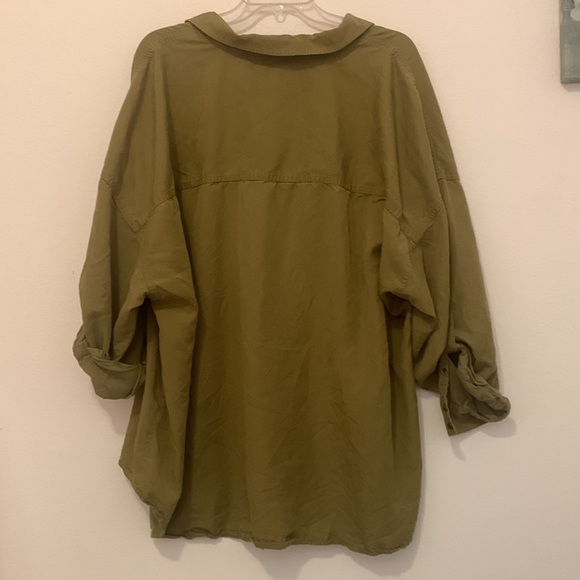 Green Button Down - Picture 3 of 3